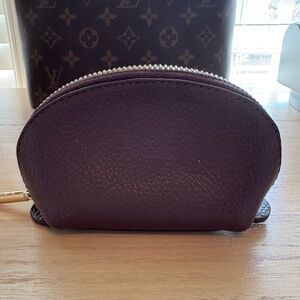 CUYANA Nano Mini Oxblood Leather Coin Purse Pouch